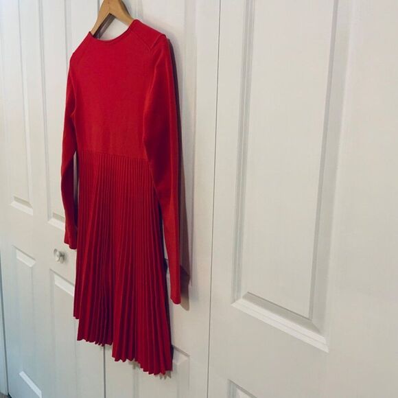 MRZ Pink Wool Blend V Neck Sweater Dress Medium - Picture 9 of 10